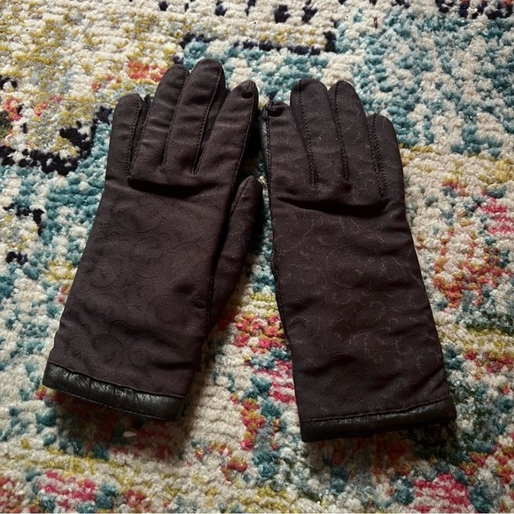 Vintage 80s Isotoner brown leather gloves - Picture 3 of 10